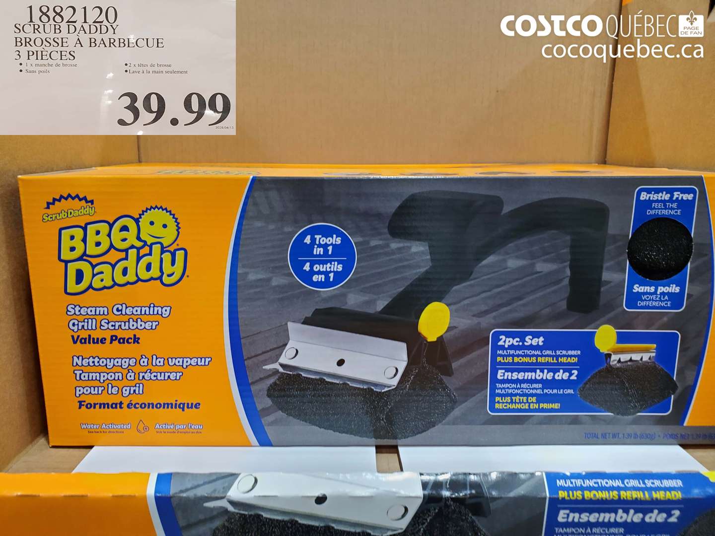 1882120 SCRUB DADDY BROSSE À BARBECUE 3 PIÈCES $39.99