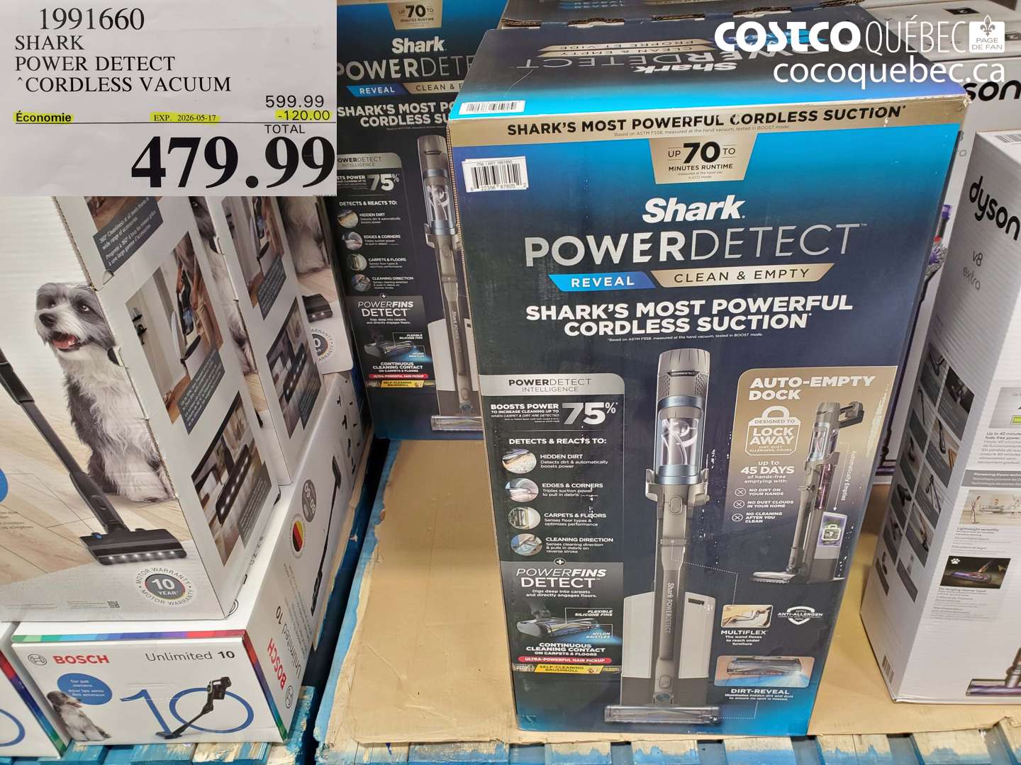 1991660 SHARK POWER DETECT CORDLESS VACUUM ($120.00 INSTANT SAVINGS EXPIRES ON 2026-05-17) $479.99