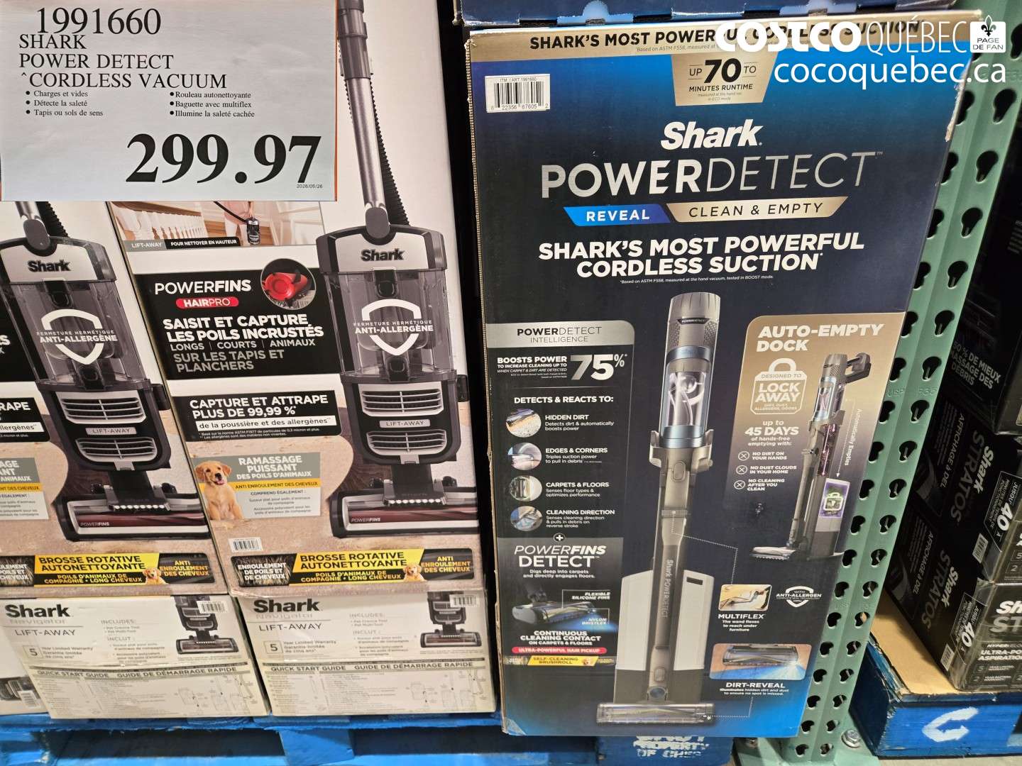 1991660 SHARK POWER DETECT CORDLESS VACUUM $299.97
