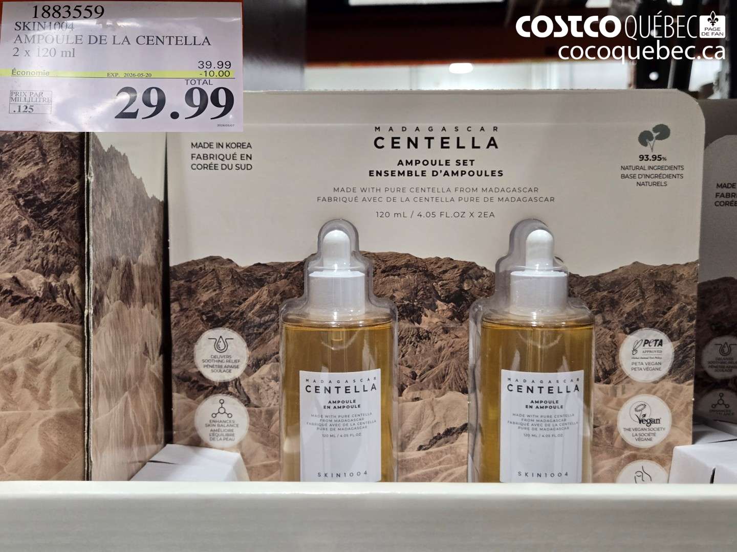 1883559 SKIN1004 AMPOULE DE LA CENTELLA ($10.00 INSTANT SAVINGS EXPIRES ON 2026-05-20) $29.99
