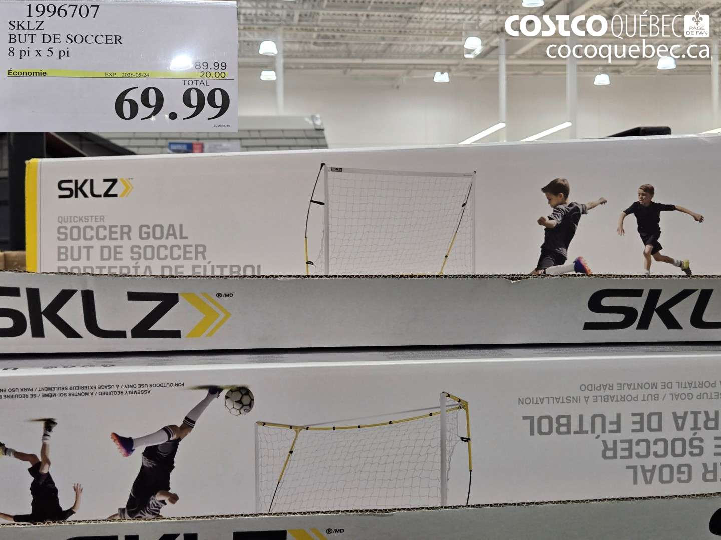 1996707 SKLZ BUT DE SOCCER 8 PI X 5 PI ($20.00 INSTANT SAVINGS EXPIRES ON 2026-05-24) $69.99