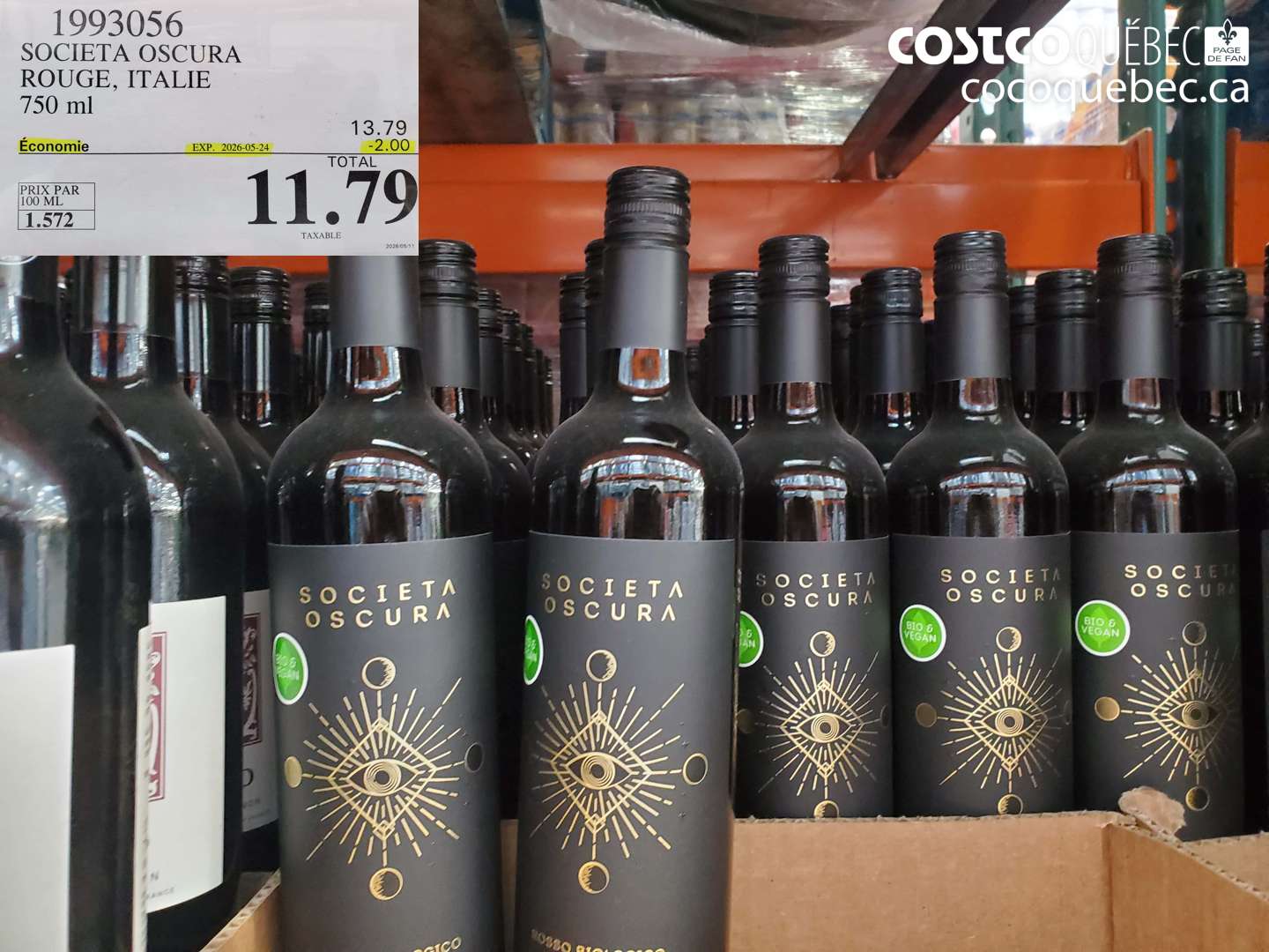 1993056 SOCIETA OSCURA ROUGE, ITALIE 750 ML ($2.00 INSTANT SAVINGS EXPIRES ON 2026-05-24) $11.79