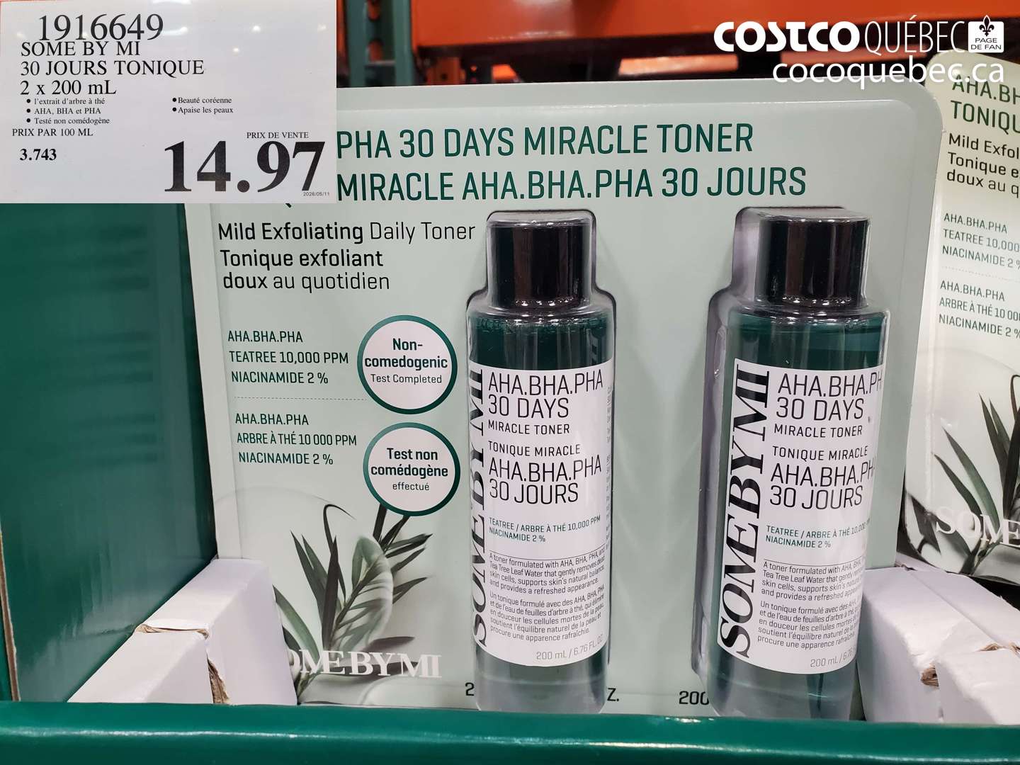 1916649 SOME BY MI 30 JOURS TONIQUE 2 X 200 ML $14.97