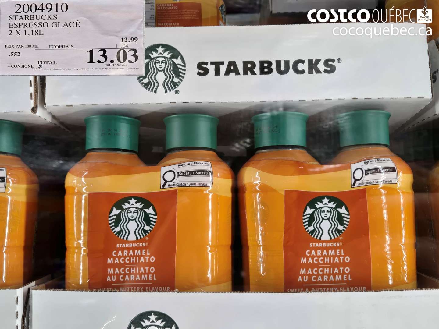 2004910 STARBUCKS ESPRESSO GLACÉ $13.03