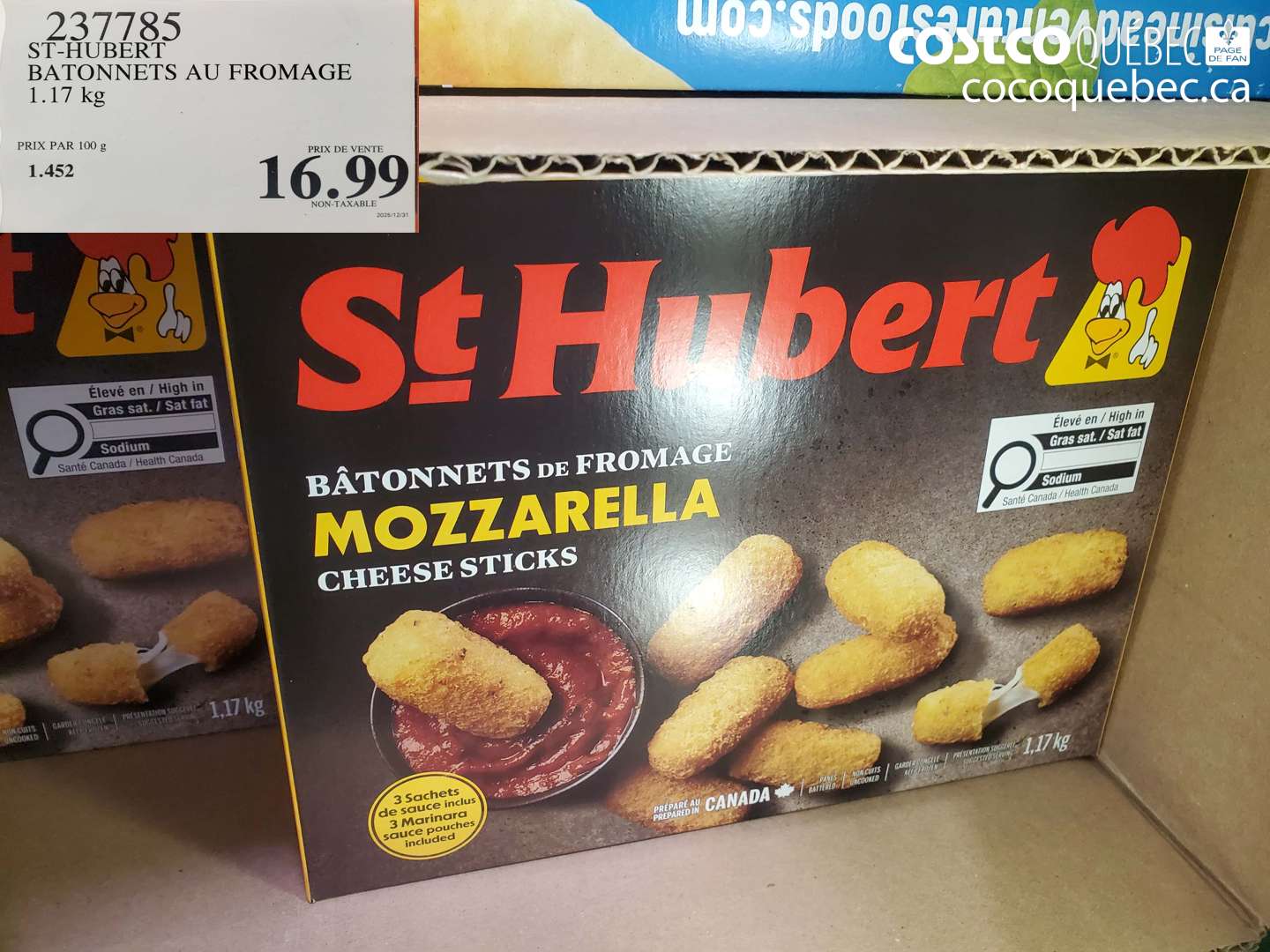 237785 ST-HUBERT BATONNETS AU FROMAGE 1.17 G $16.99
