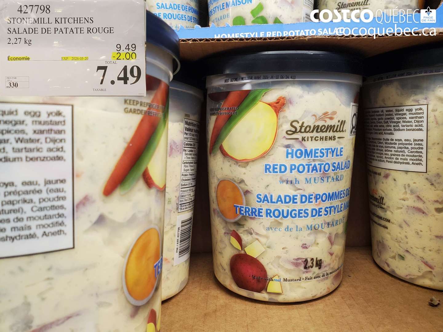 427798 STONEMILL KITCHENS SALADE DE PATATE ROUGE 2.27 G ($2.00 INSTANT SAVINGS EXPIRES ON 2026-05-20) $7.49