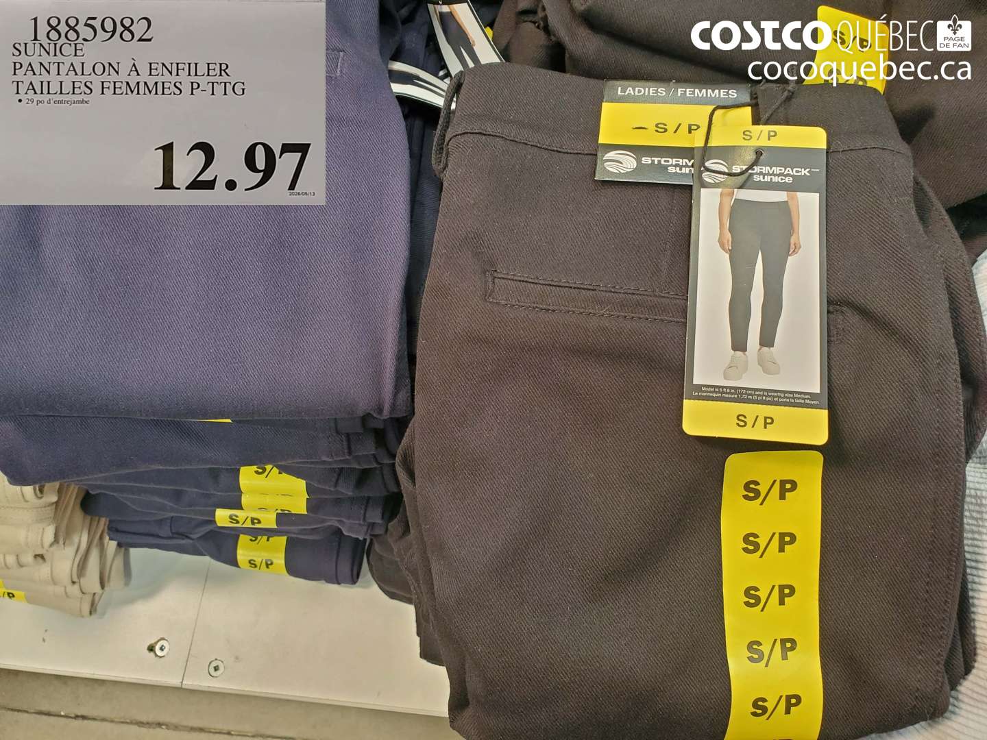 1885982 SUNICE PANTALON À ENFILER TAILLES FEMMES P-TTG $12.97