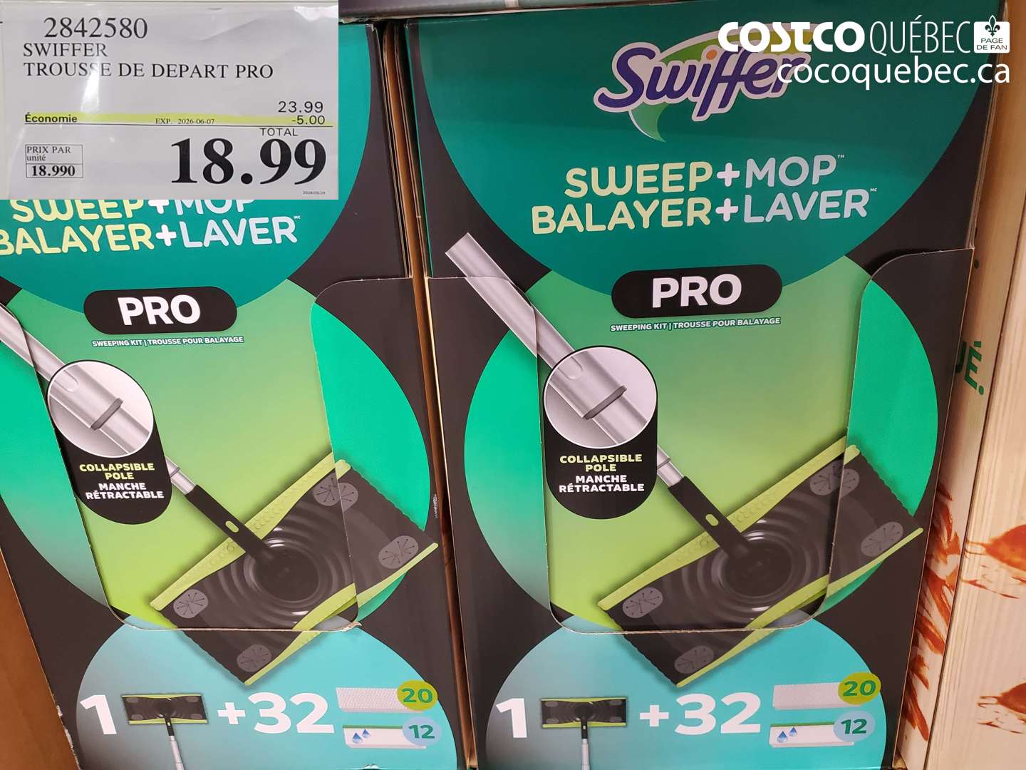 2842580 SWIFFER TROUSSE DE DEPART PRO ($5.00 INSTANT SAVINGS EXPIRES ON 2026-06-07) $18.99