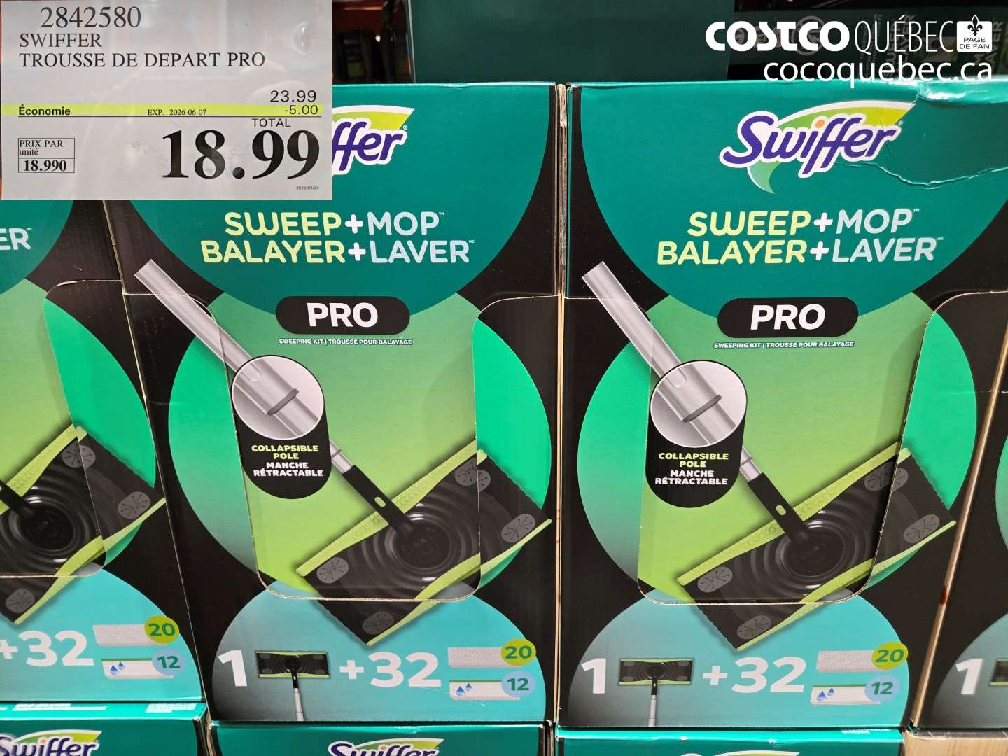 2842580 SWIFFER TROUSSE DE DEPART PRO ($5.00 INSTANT SAVINGS EXPIRES ON 2026-06-07) $18.99