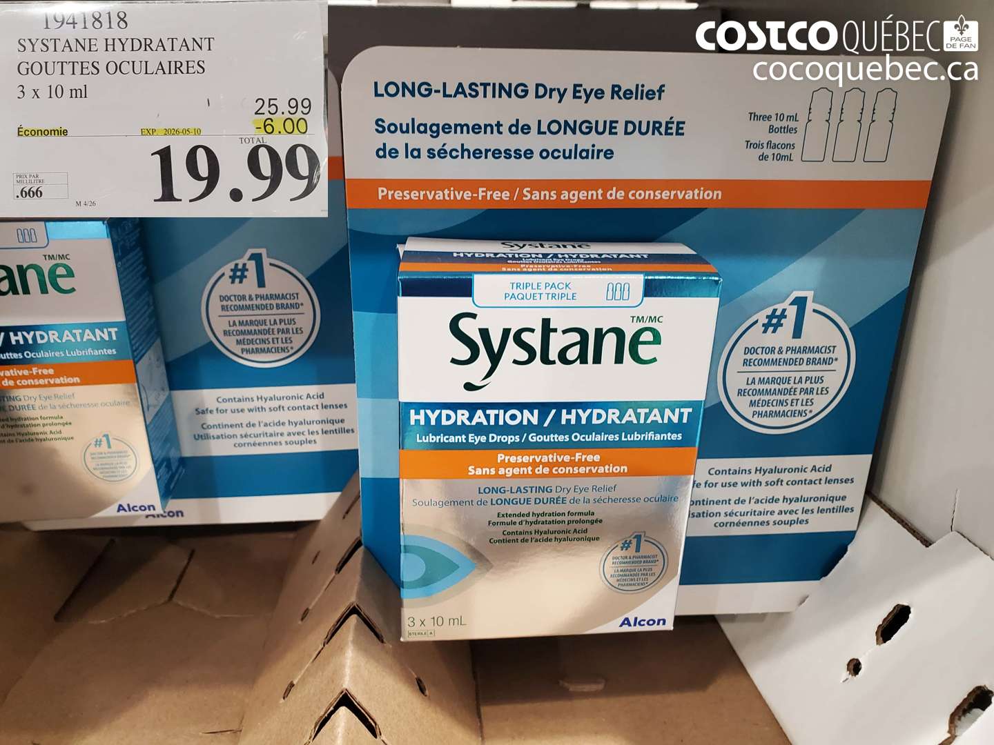 1941818 SYSTANE HYDRATANT GOUTTES OCULAIRES 3 X 10 ML ($6.00 INSTANT SAVINGS EXPIRES ON 2026-05-10) $19.99