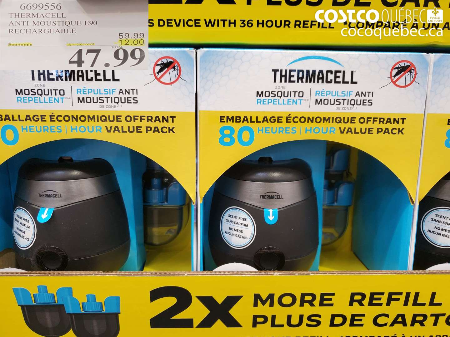 6699556 THERMACELL ANTI-MOUSTIQUE E90 RECHARGEABLE ($12.00 INSTANT SAVINGS EXPIRES ON 2026-06-07) $47.99