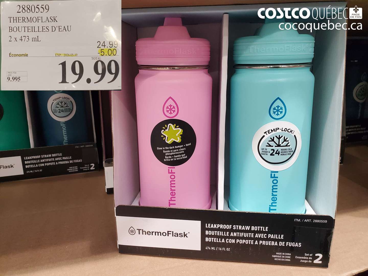 2880559 THERMOFLASK BOUTEILLES D'EAU ($5.00 INSTANT SAVINGS EXPIRES ON 2026-05-10) $19.99