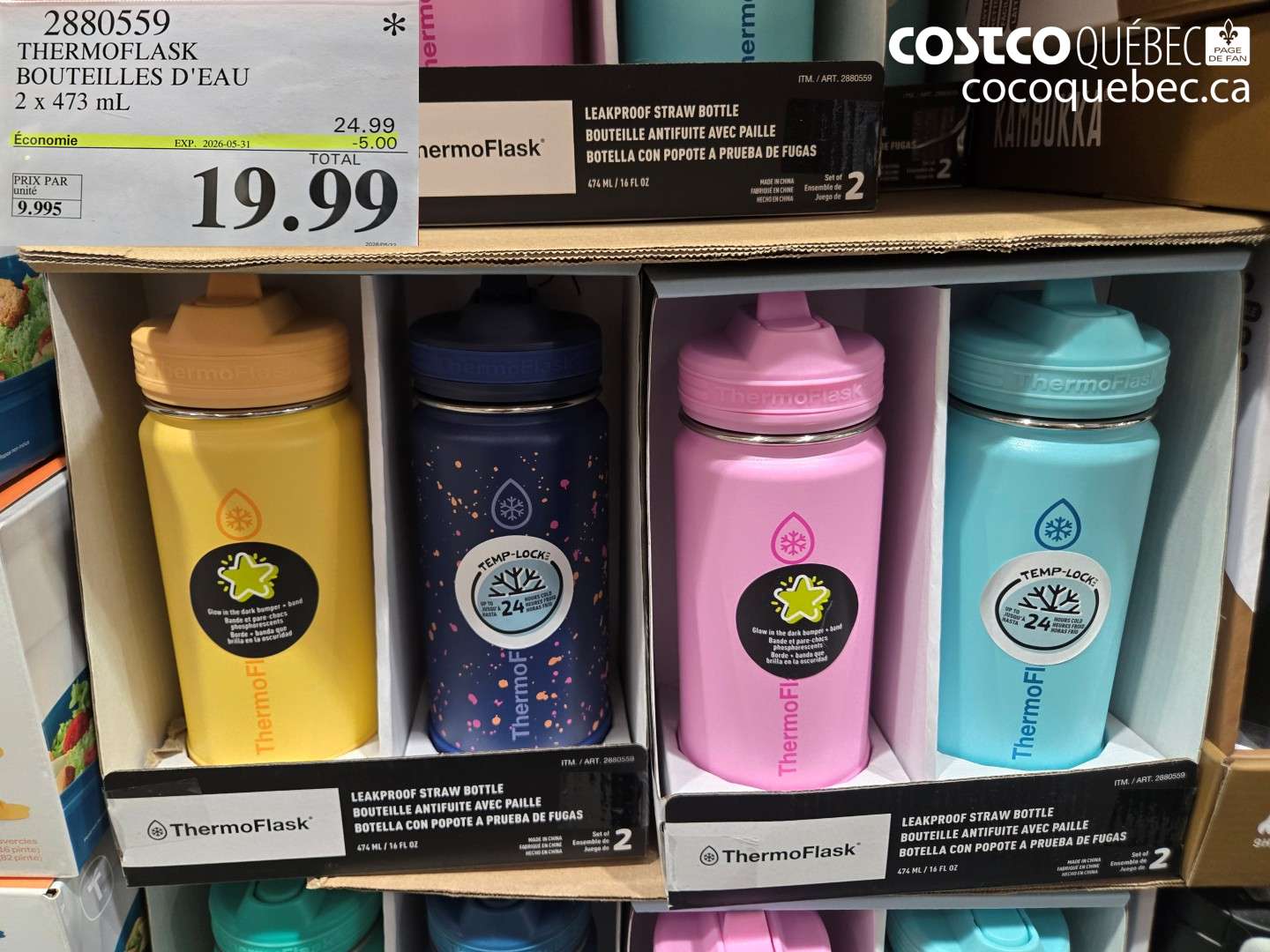 2880559 THERMOFLASK BOUTEILLES D'EAU ($5.00 INSTANT SAVINGS EXPIRES ON 2026-05-31) $19.99
