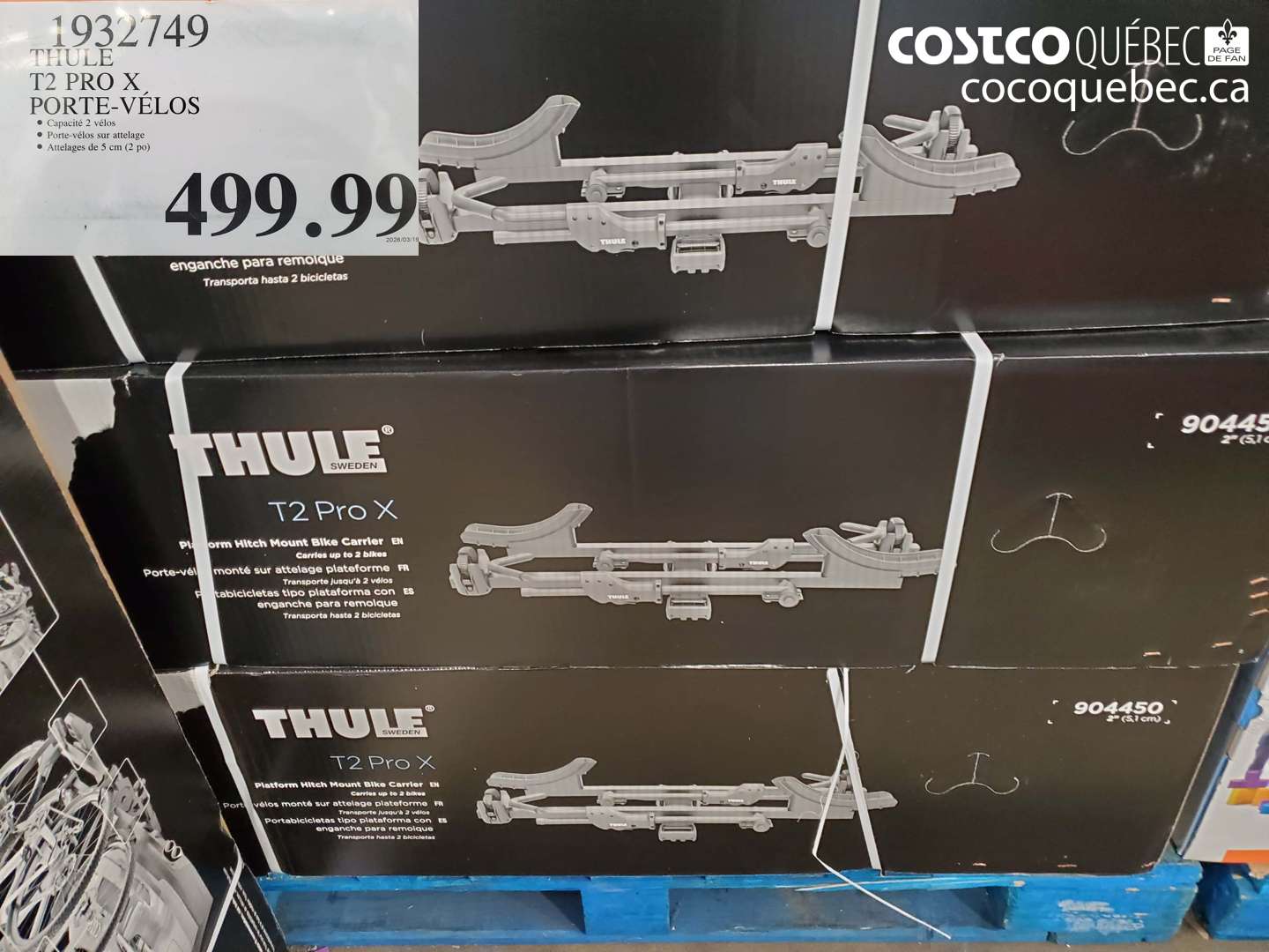 1932749 THULE T2 PRO X PORTE-VÉLOS $499.99