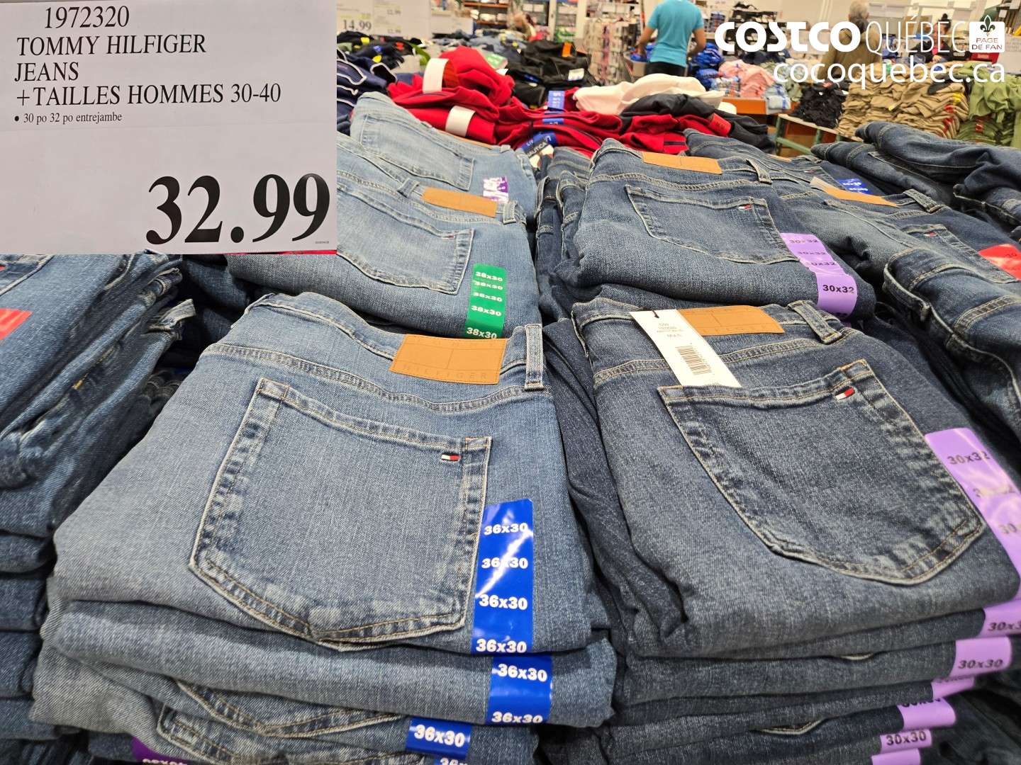 1972320 TOMMY HILFIGER JEANS + TAILLES HOMMES 30-40 $32.99