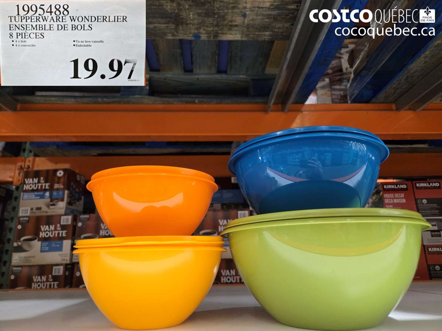 1995488 TUPPERWARE WONDERLIER ENSEMBLE DE BOLS 8 PIÈCES $19.97