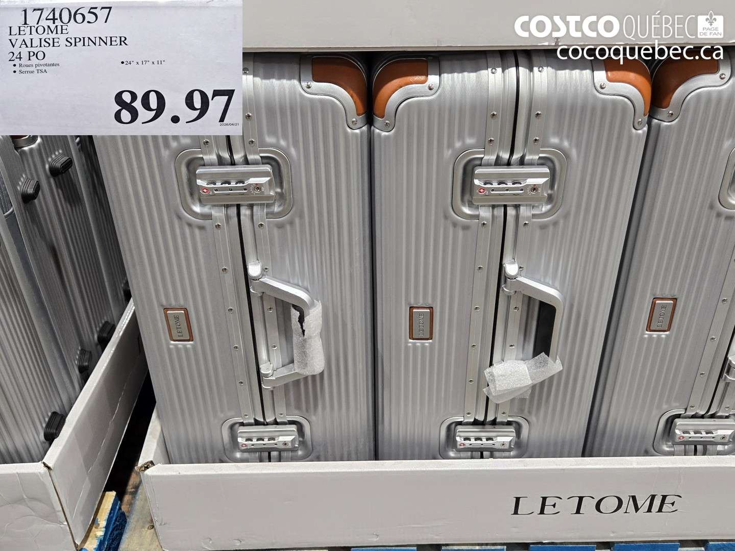 1740657 VALISE SPINNER $89.97
