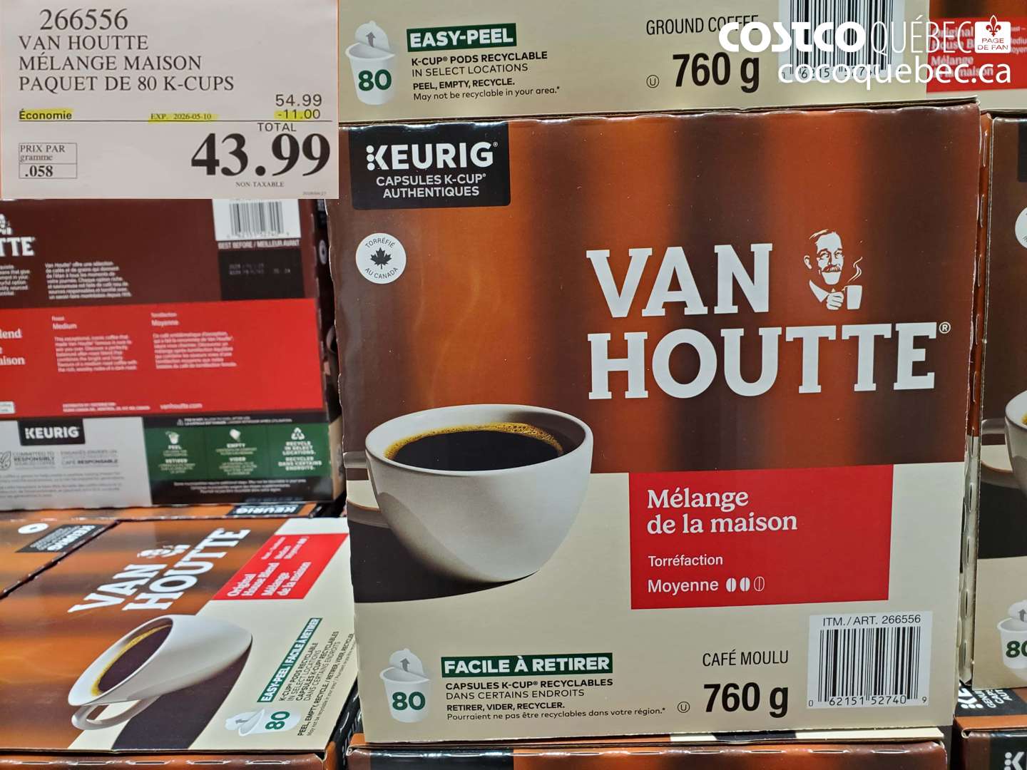 266556 VAN HOUTTE MÉLANGE MAISON PAQUET DE 80 K-CUPS ($11.00 INSTANT SAVINGS EXPIRES ON 2026-05-10) $43.99
