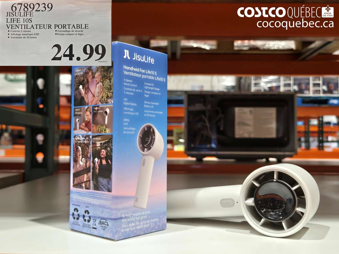 6789239 VENTILATEUR PORTABLE $24.99