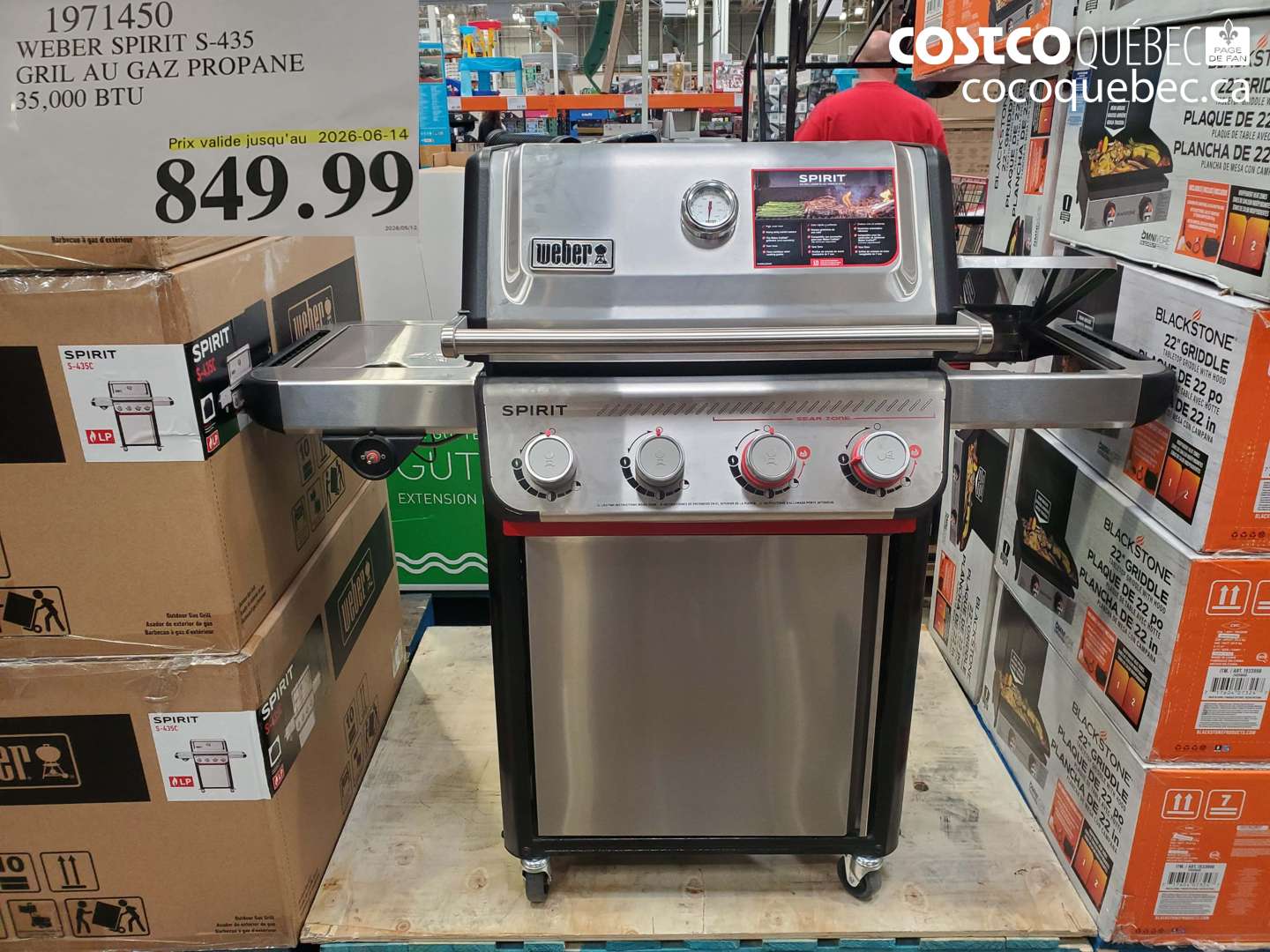 1971450 WEBER SPIRIT S-435 GRIL AU GAZ PROPANE 35.000 BTU (EXPIRES ON 2026-06-14) $849.99