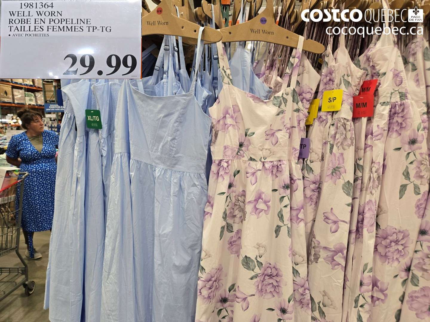 1981364 WELL WORN ROBE EN POPELINE TAILLES FEMMES TP-TG $29.99