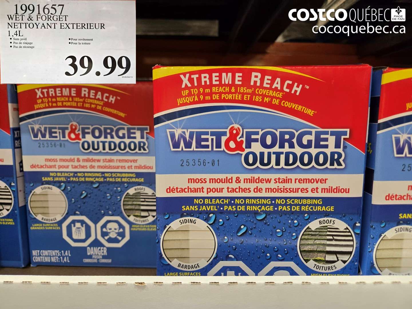 1991657 WET & FORGET NETTOYANT EXTERIEUR 1.4L $39.99