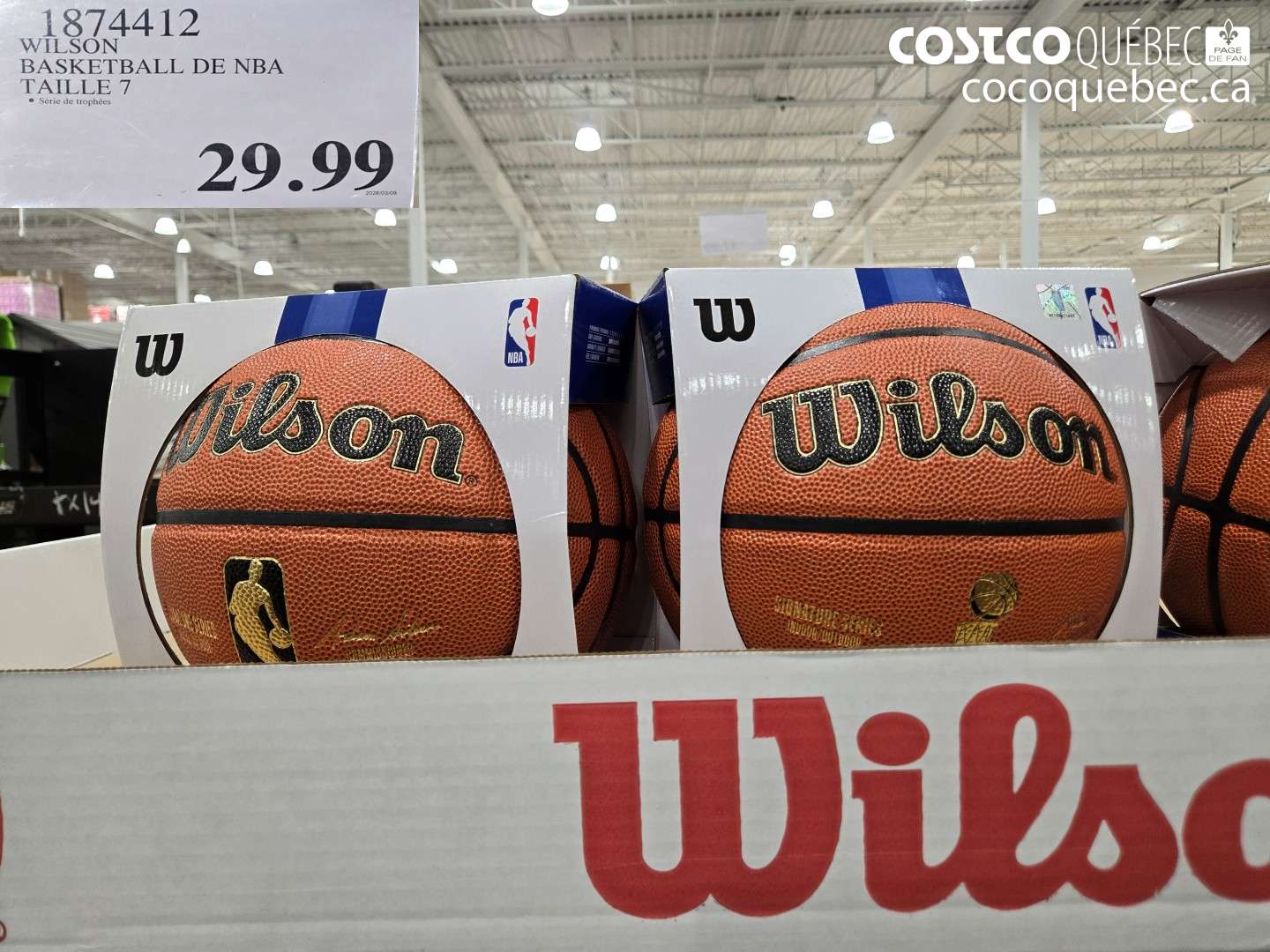1874412 WILSON BASKETBALL DE NBA TAILLE 7 $29.99