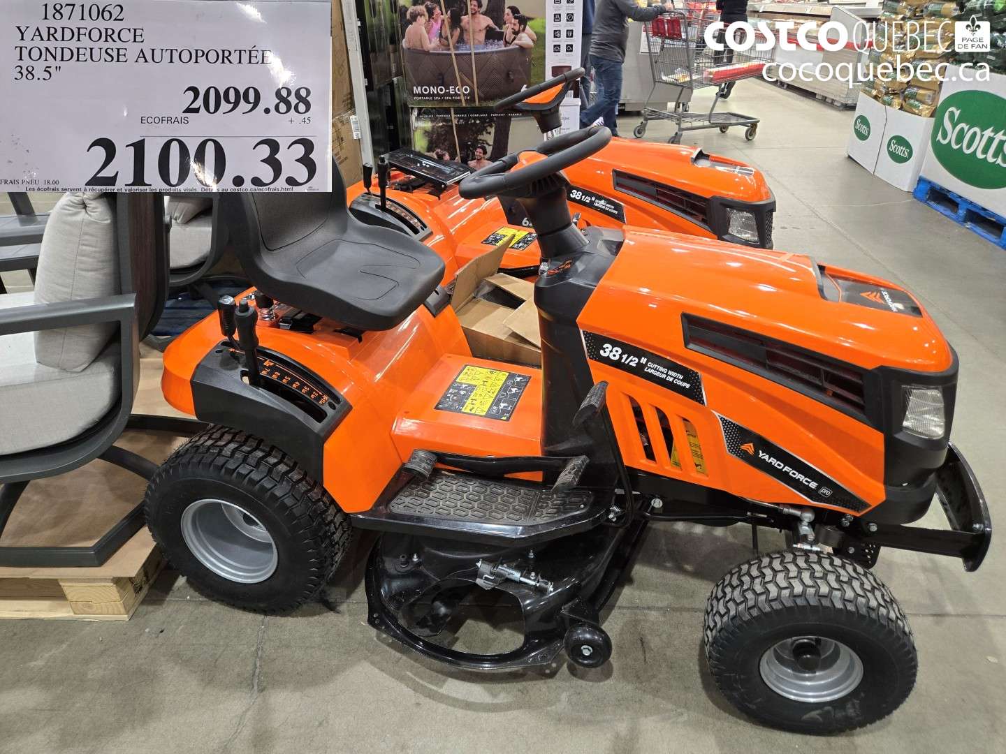 1871062 YARDFORCE TONDEUSE AUTOPORTÉE 38.5