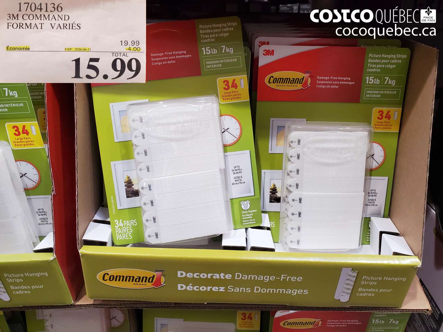 1704136 3M COMMAND FORMAT VARIÉS ($4.00 INSTANT SAVINGS EXPIRES ON 2026-06-21) $15.99