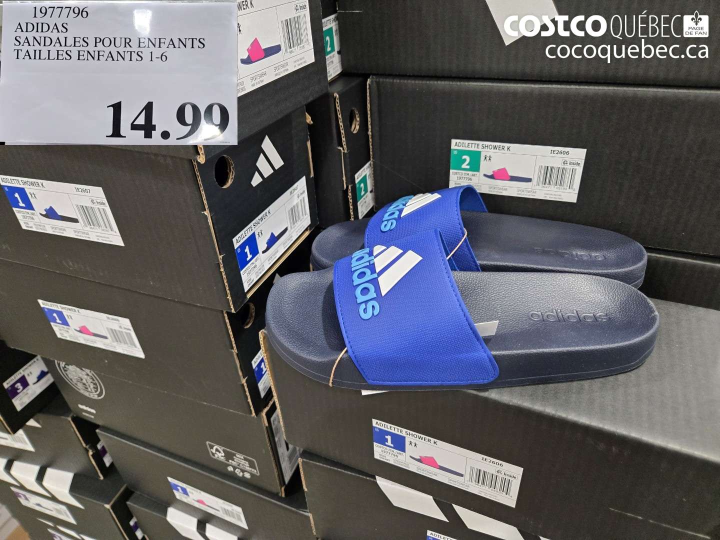 1977796 ADIDAS SANDALES POUR ENFANTS TAILLES ENFANTS 1-6 $14.99