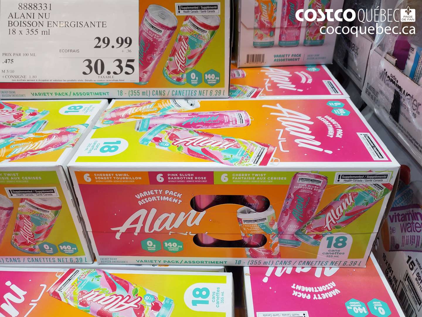 8888331 ALANI NU BOISSON ENERGISANTE 18 X 355 ML $29.99