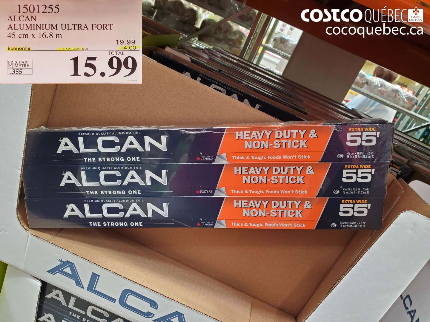 1501255 ALCAN ALUMINIUM ULTRA FORT 45 CM X 16.8 M ($4.00 INSTANT SAVINGS EXPIRES ON 2026-06-21) $15.99