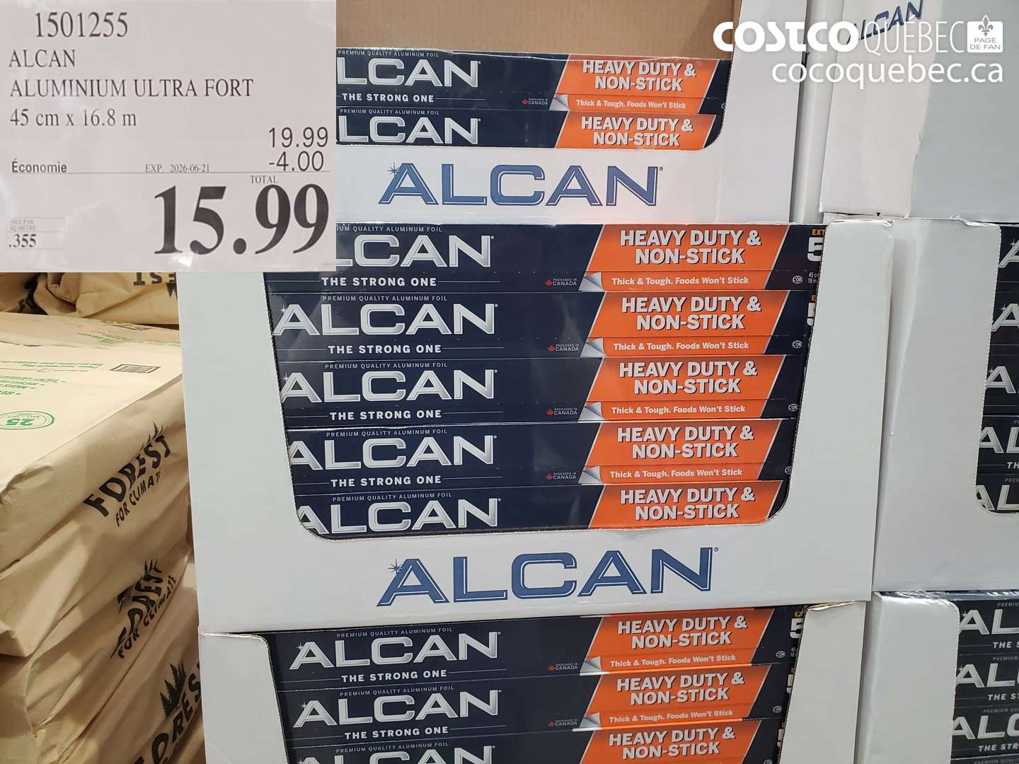 1501255 ALCAN ALUMINIUM ULTRA FORT 45 CM X 16.8 M ($4.00 INSTANT SAVINGS EXPIRES ON 2026-06-21) $15.99