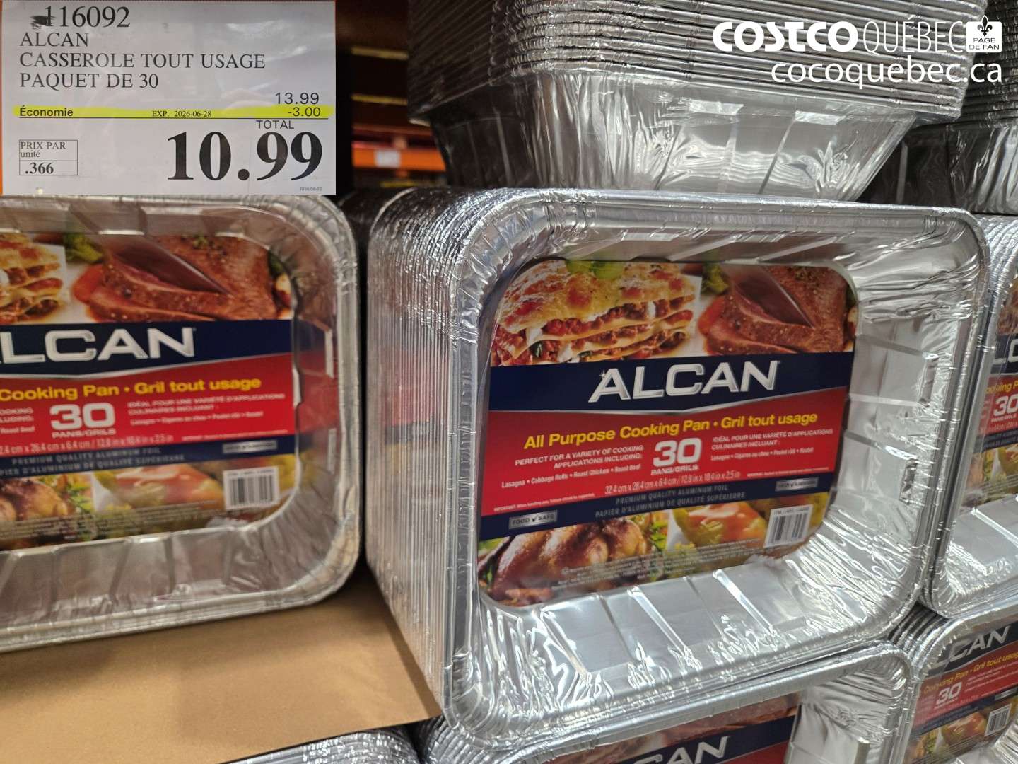 116092 ALCAN CASSEROLE TOUT USAGE PAQUET DE 30 ($3.00 INSTANT SAVINGS EXPIRES ON 2026-06-28) $10.99