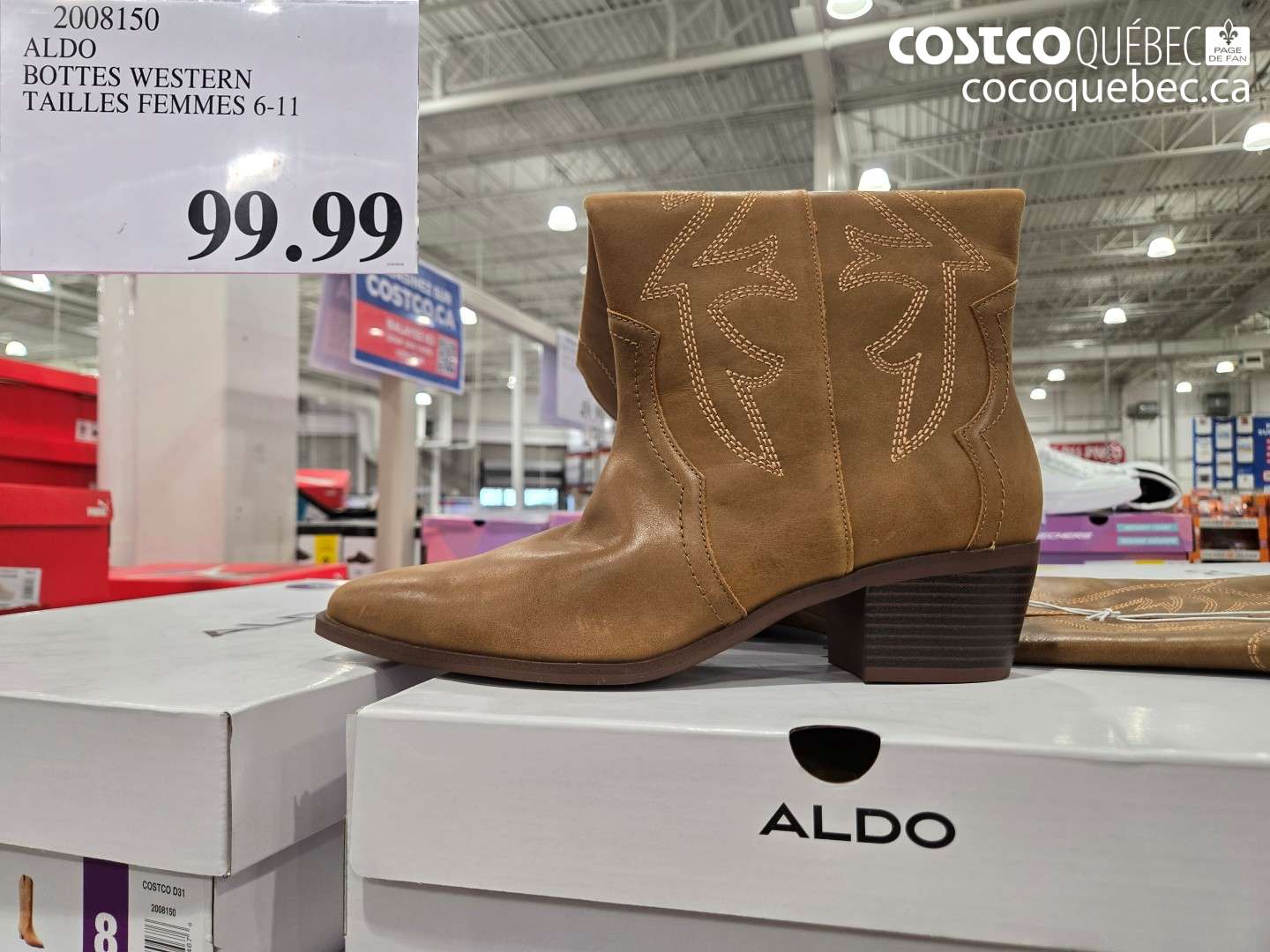 2008150 ALDO BOTTES WESTERN TAILLES FEMMES 6-11 $99.99