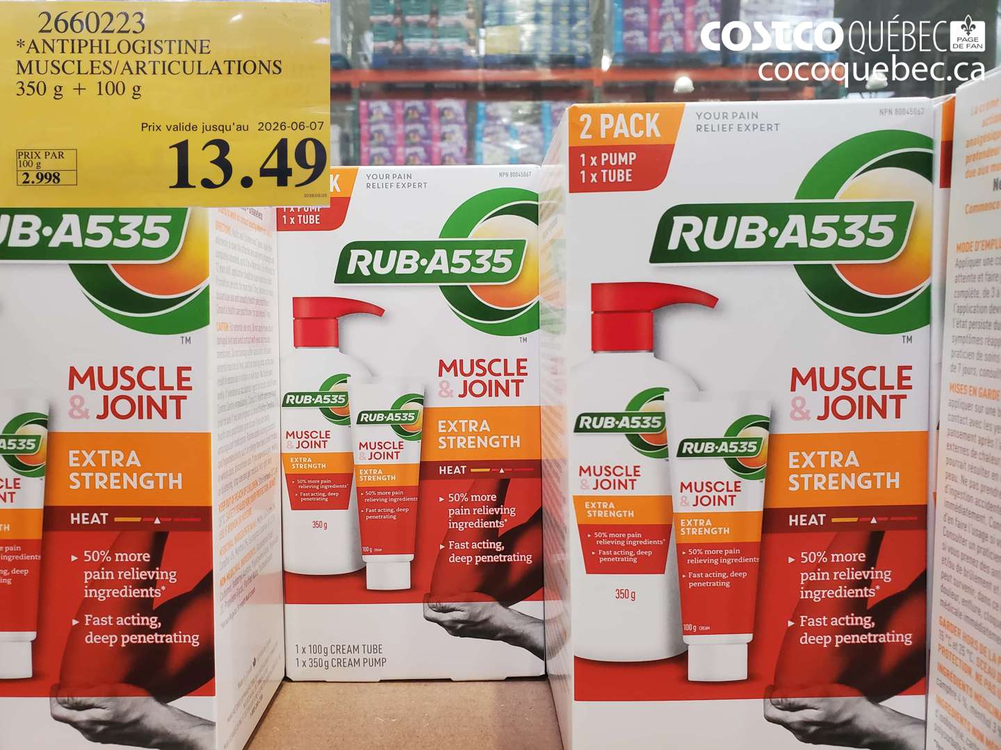 2660223 ANTIPHLOGISTINE MUSCLES/ARTICULATIONS 350 G + 100 G (EXPIRES ON 2026-06-07) $13.49
