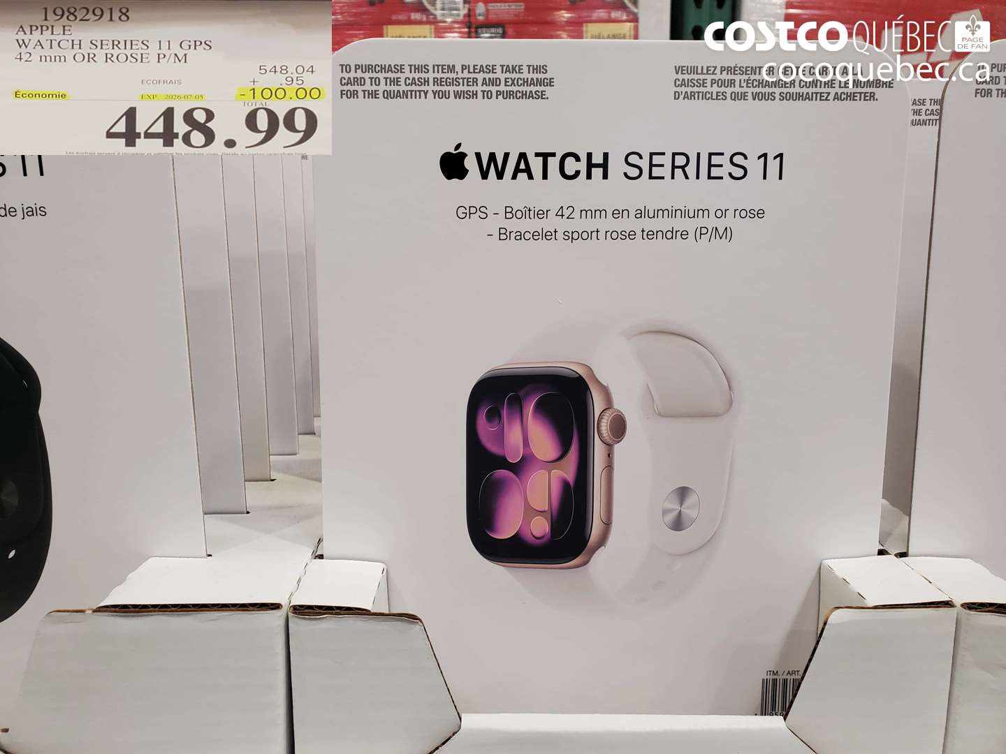 1982918 APPLE WATCH SERIES 11 GPS 42 MM OR ROSE P/M ($100.00 INSTANT SAVINGS EXPIRES ON 2026-07-05) $448.99