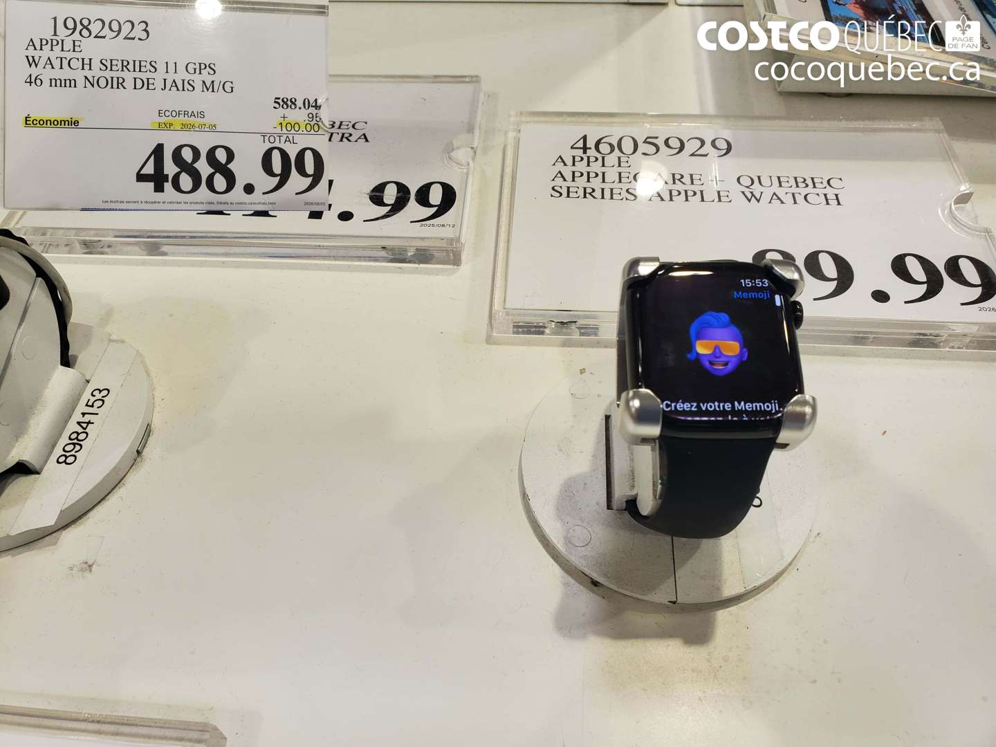 1982923 APPLE WATCH SERIES 11 GPS 46 MM NOIR DE JAIS M/G ($100.00 INSTANT SAVINGS EXPIRES ON 2026-07-05) $488.99