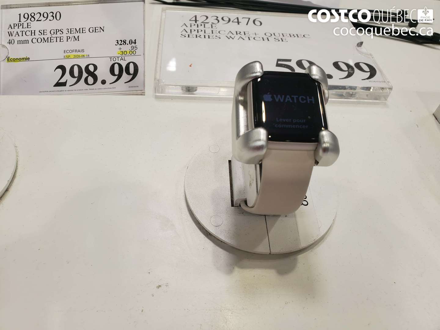 1982930 APPLE WATCH SE GPS 3EME GEN 40 MM COMÈTE P/M ($30.00 INSTANT SAVINGS EXPIRES ON 2026-06-18) $298.99