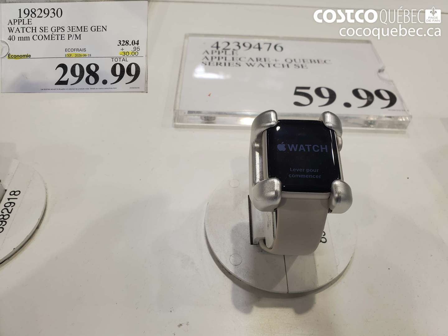 1982930 APPLE WATCH SE GPS 3EME GEN 40 MM COMÈTE P/M ($30.00 INSTANT SAVINGS EXPIRES ON 2026-06-18) $298.99