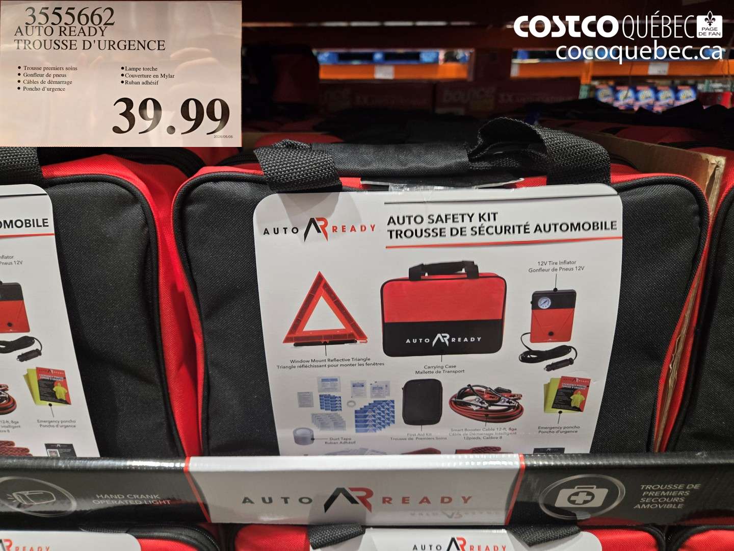 3555662 AUTO READY TROUSSE D'URGENCE $39.99