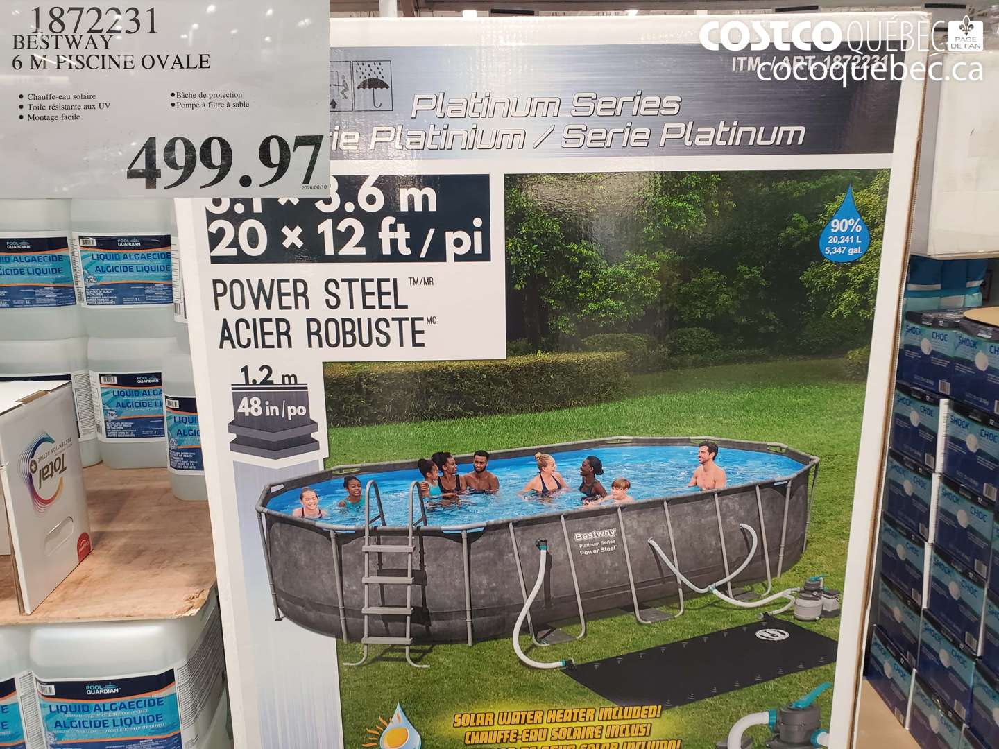 1872231 BESTWAY 6 M PISCINE OVALE $499.97
