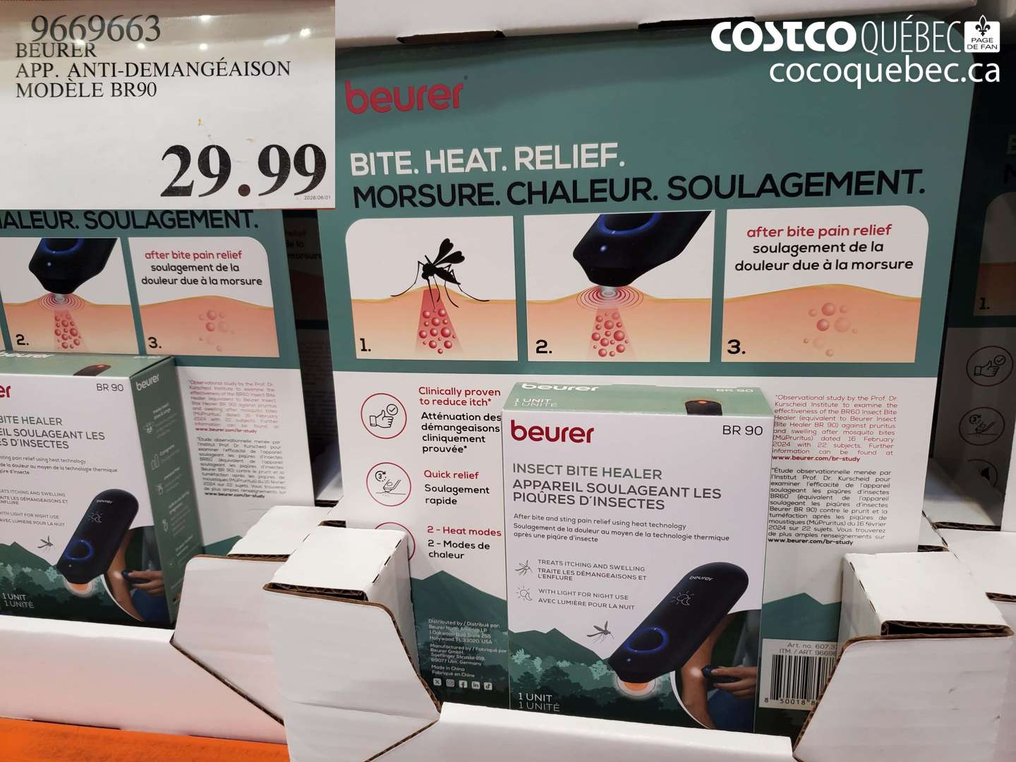 9669663 BEURER APP. ANTI-DÉMANGEAISON MODÈLE BR90 $29.99