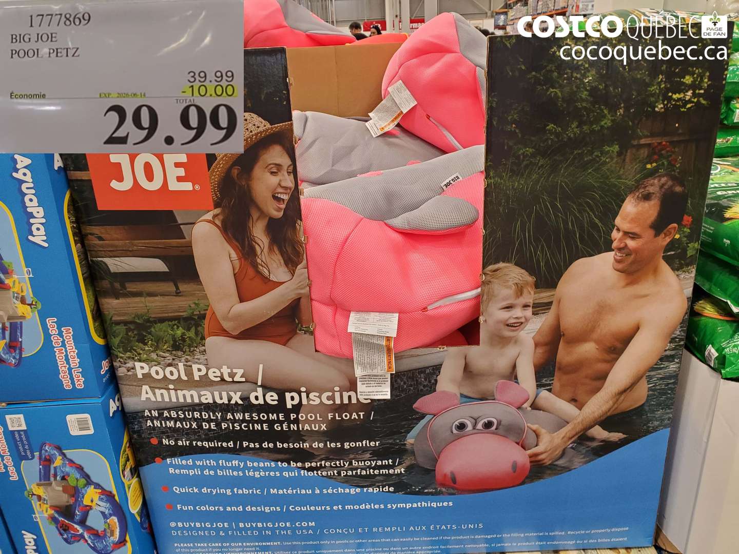 1777869 BIG JOE POOL PETZ ($10.00 INSTANT SAVINGS EXPIRES ON 2026-06-14) $29.99