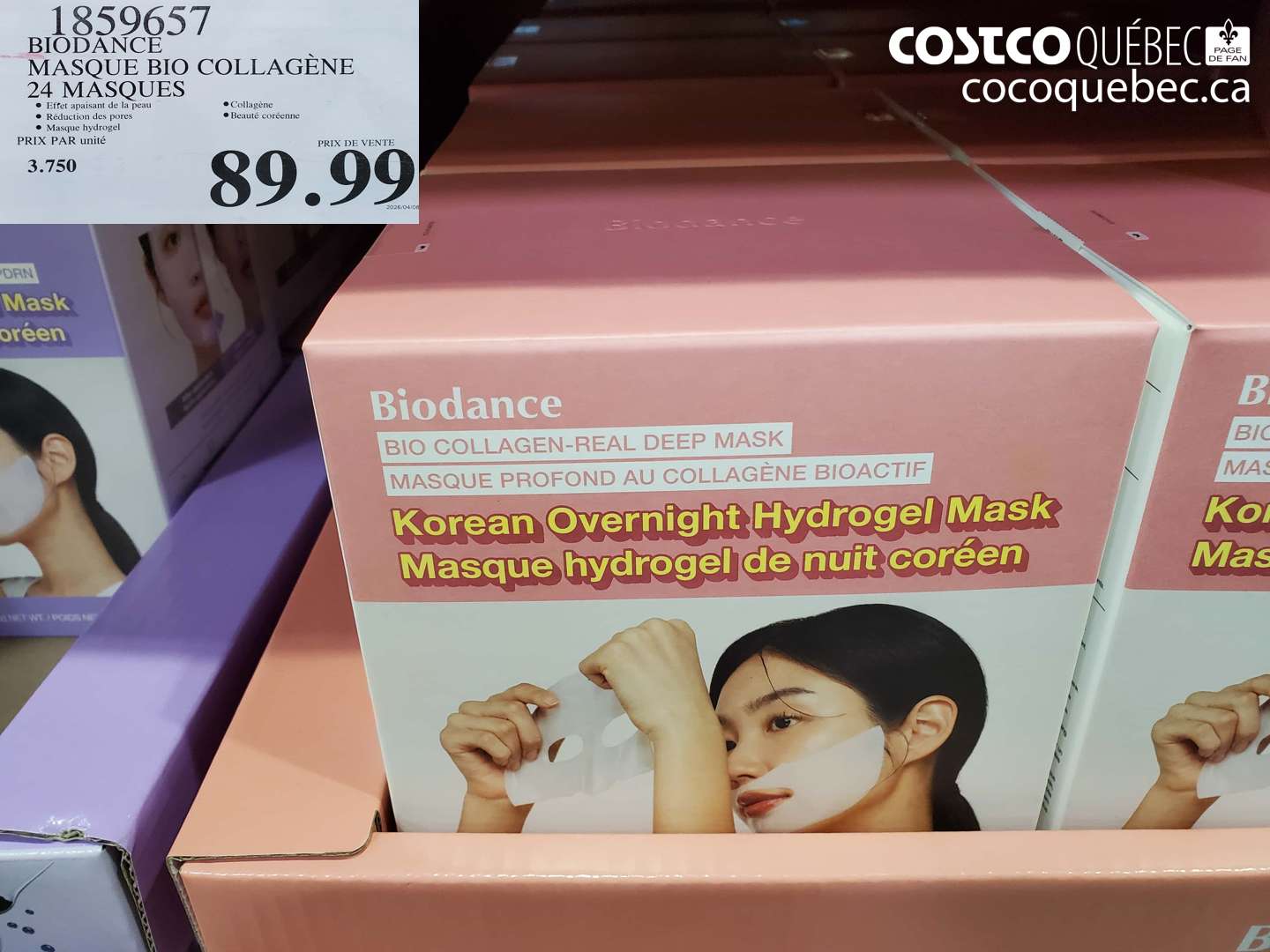 1859657 BIODANCE MASQUE BIO COLLAGÈNE 24 MASQUES $89.99