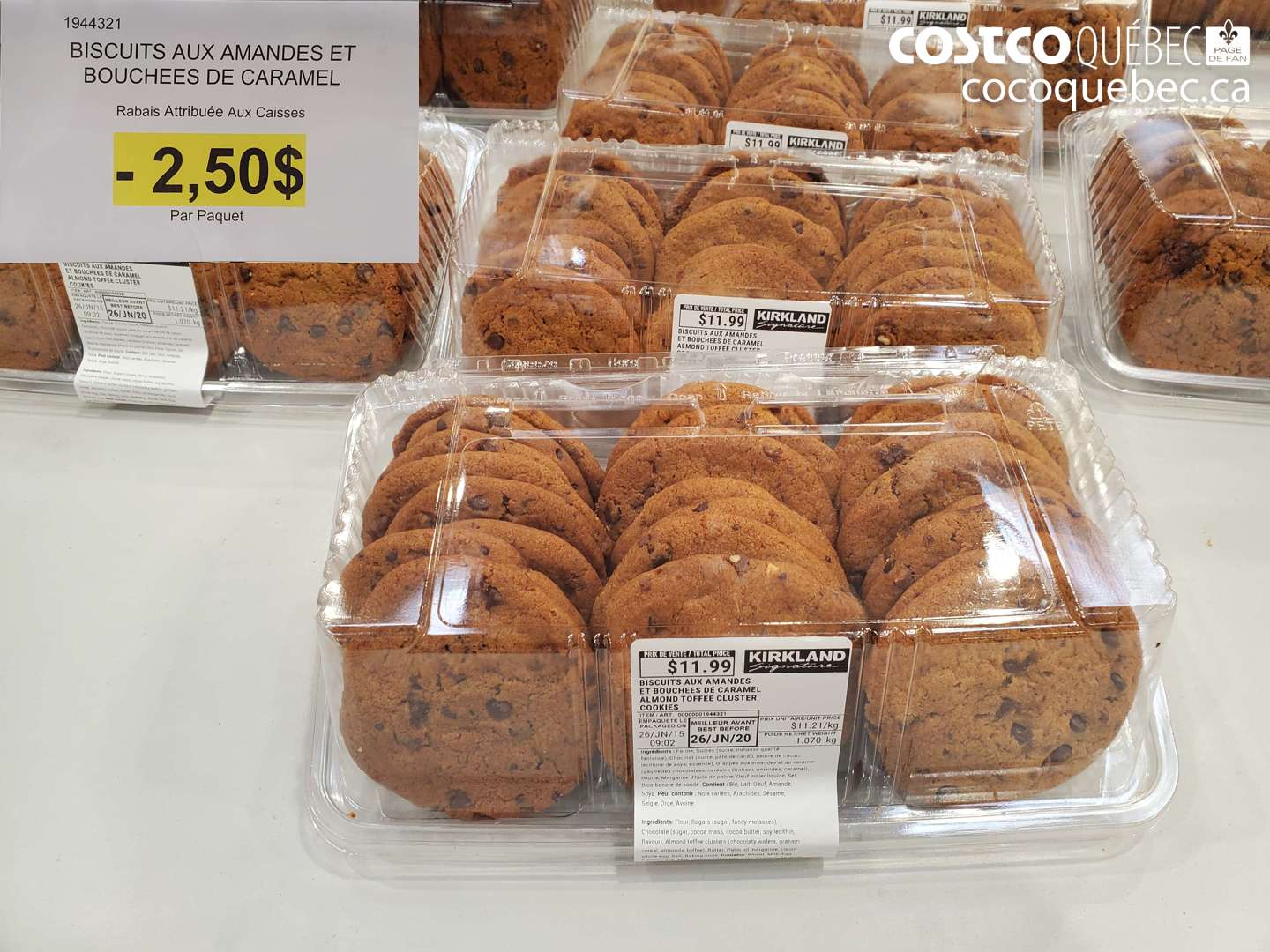 1944321 BISCUITS AUX AMANDES ET BOUCHEES DE CARAMEL ($2.50 INSTANT SAVINGS)