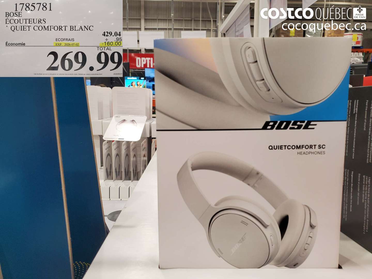 1785781 BOSE ÉCOUTEURS QUIET COMFORT BLANC ($160.00 INSTANT SAVINGS EXPIRES ON 2026-07-02) $269.99