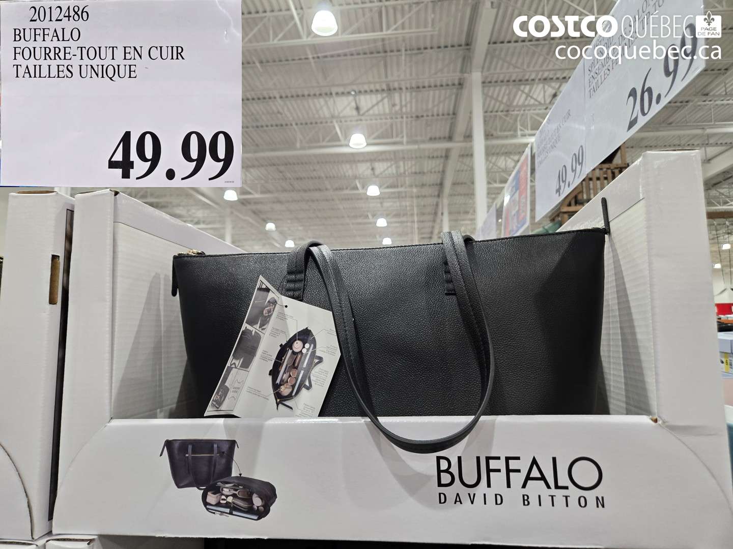 2012486 BUFFALO FOURRE-TOUT EN CUIR TAILLES UNIQUE $49.99