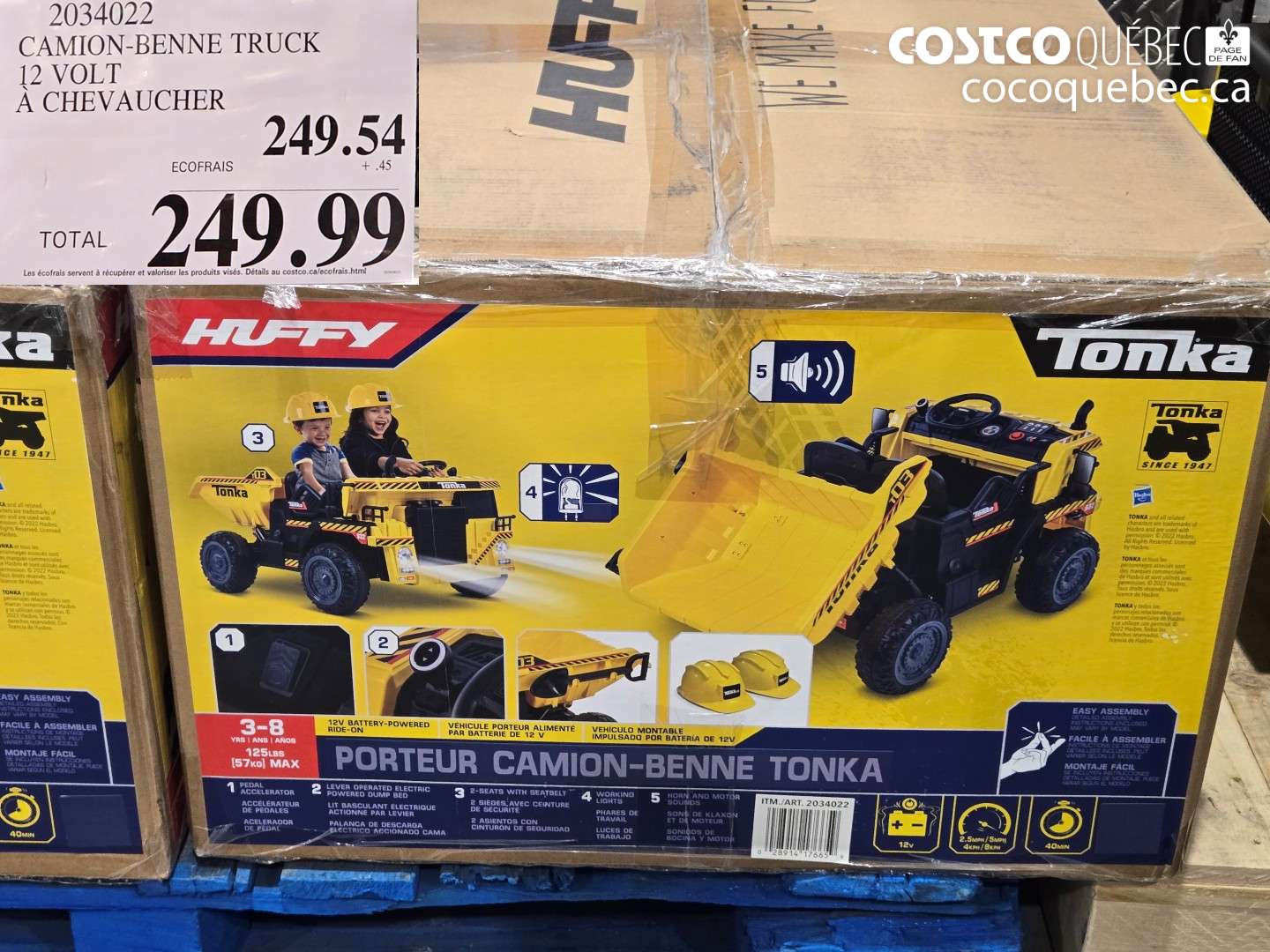 2034022 CAMION-BENNE TRUCK 12 VOLT À CHEVAUCHER $249.99