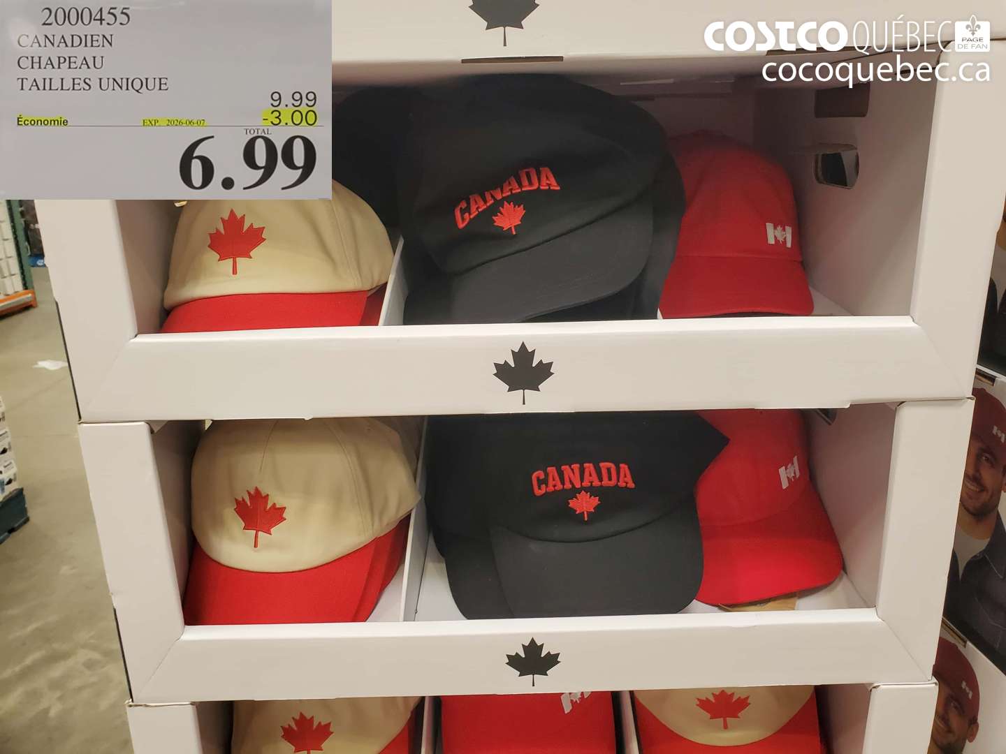 2000455 CANADIEN CHAPEAU TAILLES UNIQUE ($3.00 INSTANT SAVINGS EXPIRES ON 2026-06-07) $6.99